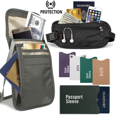 $28.99 • Buy Hidden Money Belt Travel Rfid Anti Theft Waist/Neck Stash For Men / Women / Kids