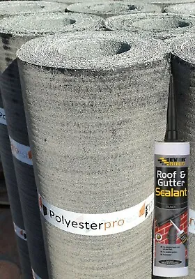 Heavy Duty Roofing Shed Felt + Nails + EVERBUILD Adhesive | 10m 8m & 5m Rolls  • £37.50