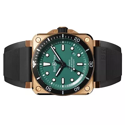 Bell & Ross BR 03-92 Diver Bronze Green Wristwatch BR0392-D-LT-BR/SRB Limited • $4900