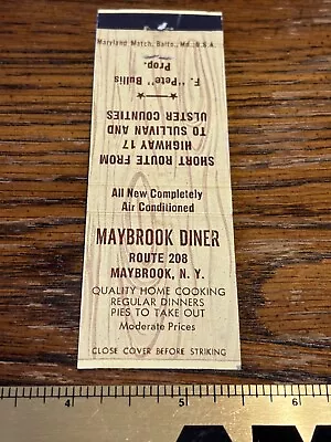 Vintage Maybrook NY Advertising Matchbook Maybrook  DINER • $7.50