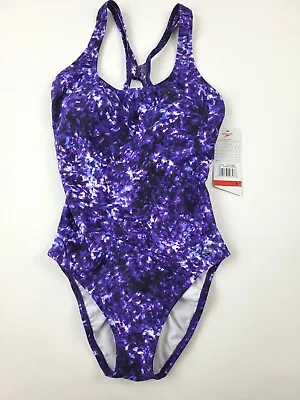 $34.99 • Buy SPEEDO UltraBack ONE-piece Swimsuit Racerback PURPLE 7722136 Size 8