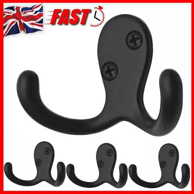 4 Pack Robe Coat Hooks Double Twin Robe Door Dress Bathroom Hanger Clothes UK • £5.69