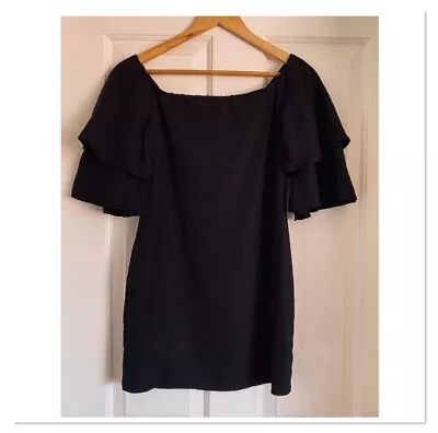 Backstage Black Linen Blend Dress XS • $10