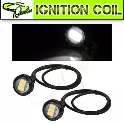 2x 9W 18mm White Eagle Eye Grille Tail Brake Turn Signal Fog Led Light 12v • $7.99