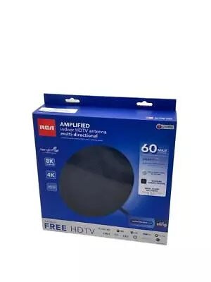 RCA Amplified HDTV 60 Mile Range Multi-Directional Antenna Black • $29.99