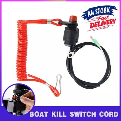 Boat Outboard Engine Motor Kill Stop Switch Safety Tether Lanyard For Yamaha • $10.40