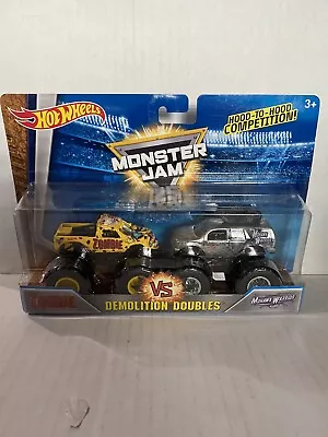 * Hot Wheels Monster Jam Demolition Doubles Zombie & Mohawk Warrior 2 Pack • $27.95