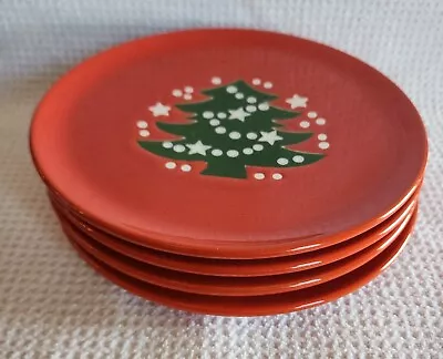 Waechtersbach CHRISTMAS TREE 7.75  Salad Dessert Plates Set Of Four Mint • $59