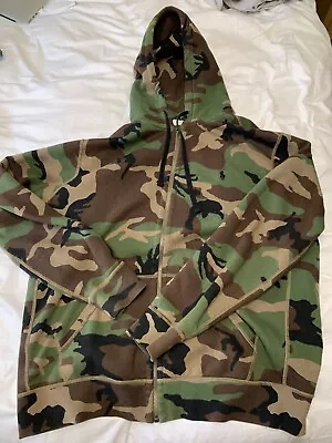 Men’s Ralph Lauren Camo Large / Extra Large Camouflage Hoody Zip Pockets Good • £10.99