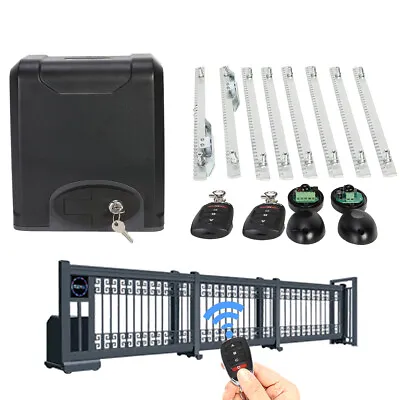 £139.99 • Buy Automatic Electric Sliding Gate Opener Kit Door 2 Remote Control Racks 600KG UK