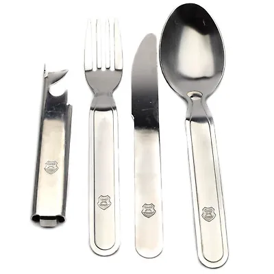 Genuine Hungarian Army Cutlery Set 4 Pcs Eating Utensils Military Flatware NEW • £22.32