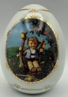 M J Hummel Porcelain Egg Collection Apple Tree Boy Danbury Mint 1993 • $20.37