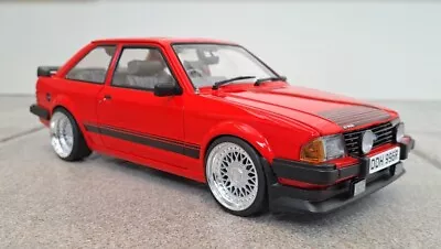 MODIFIED SUN STAR 1/18 FORD ESCORT Mk.3 RS1600i DIE CAST MODEL (RED) - RHD • £118.95