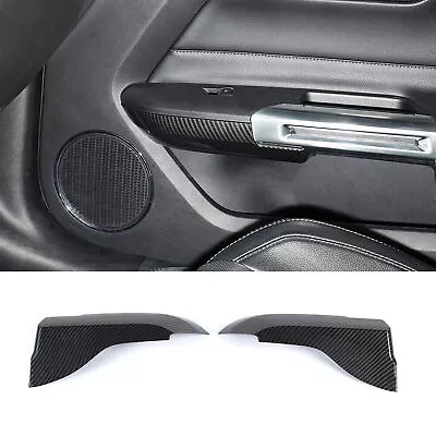 Interior Door Armrest Panel Cover Trim Bezel For Ford Mustang 2015+ Carbon Fiber • $39.58