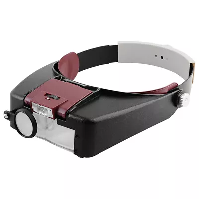 Head Magnifier With LED Light Lamp Magnifying Glass Adjustable Headband Loupe UK • £9.99