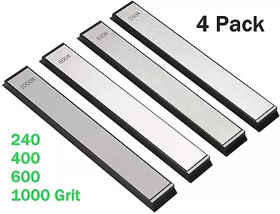 4PCS Diamond Sharpening Stone Set 240 400 600 1000 Grit Knife Chisel Sharpener • $18.99