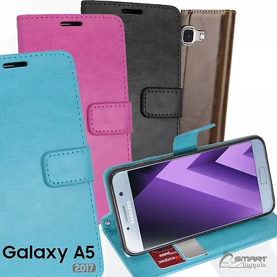 Wallet Flip Card Slot Stand Case Cover For Samsung Galaxy A5 2017 • $7.99
