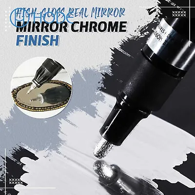 Silver Liquid Mirror Chrome Marker Pen 0.7mm/1mm/3mm DIY UK • £3.16