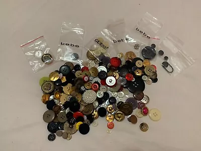 50+piece Mixed Lot Of All Types & Sizes Of Buttons • $13.75