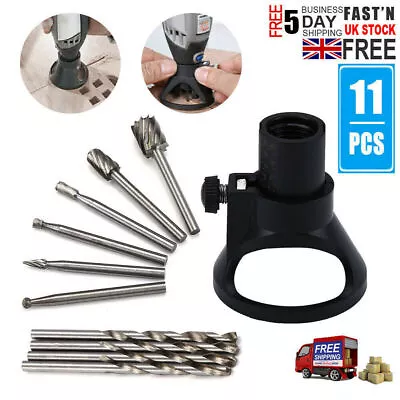 £7.59 • Buy 11PCS Dremel Rotary Multi Tool Cutting Guide Attachment Kit HSS Router Drill Bit