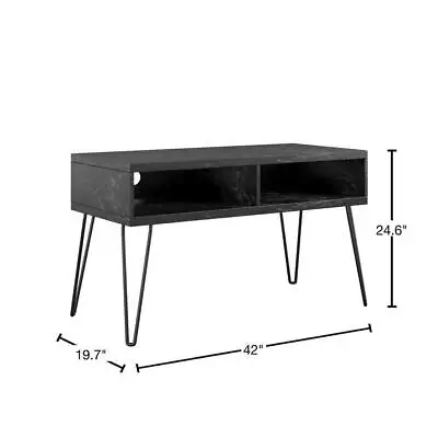 Novogratz TV Stand 24.6  H X 42  W Composite Fits TV's Up To 42  Black Marble • $128.76