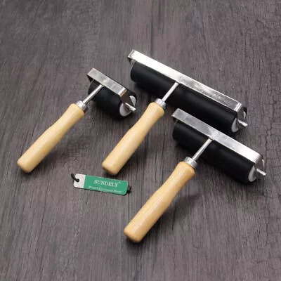 NEW Heavy Duty Hard Rubber Roller Printing Lino Brayer Art Craft Tool • £11.17