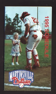 Martinsville Phillies--1995 Pocket Schedule--Averett College--Appalachian League • $1.66