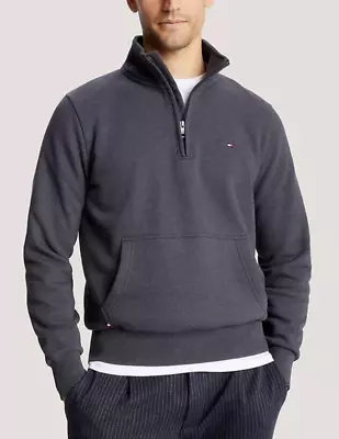 Nwt Mens Tommy Hilfiger L/s 1/4 Zip Sweatshirt~gray~sz 3xl • $0.99
