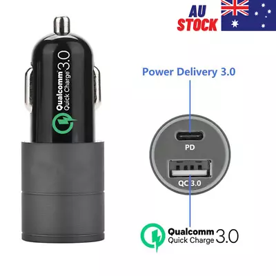 NEW Fast Charging Aluminum Quick Charger 3.0 PD Port Type-C Usb Car Charger AU • $8.99
