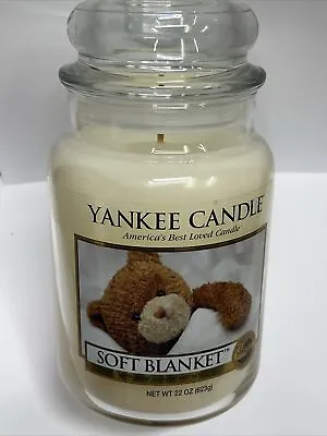 Yankee Candle SOFT BLANKET Classic Label Large Jar Candle 22 Oz 1 Wick New 2015 • £33.70