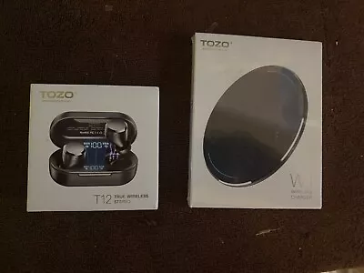 TOZO T12 Wireless Earbuds 4Mic Noise Cancelling W/Tozo W1 Wireless Charger • $22