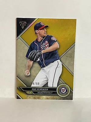 2017 Topps Triple Threads Gold /99 #31 Max Scherzer • $3.99