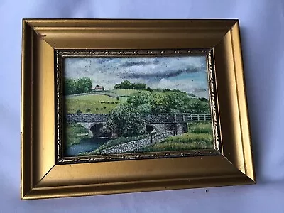 Miniature Signed Oil On Canvas Framed • £34.99