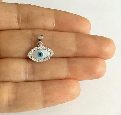 $15.99 • Buy  925 Sterling Silver Evil Eye Pendant,Evil Eye Charm / 925 Plata Dije Ojo -ESN19
