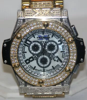 Techno X Miche Chronograph Stainless Steel Diamond Watch Signature Collection  • $2500