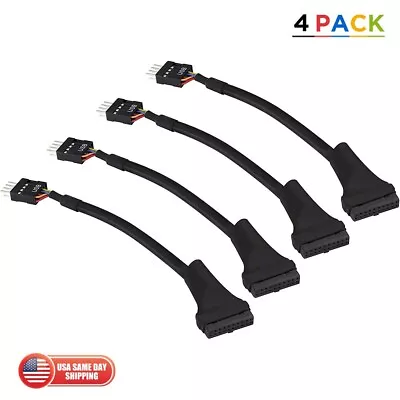 4pcs USB 3.0 20 Pin Female To Male USB 2.0 9 Pin PC Motherboard Adapter Cable • $8.99