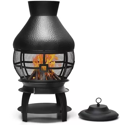 Patio Fire Pit Chimenea Fireplace Portable Wood Burning Heater Garden Outdoor • $128.97