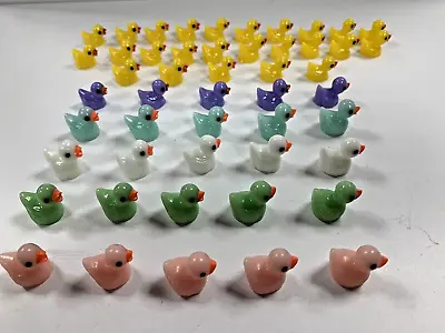 50 Pcs Mini Ducks Resin Dolls House Fairy Garden Accessories Ornaments Crafts • £5.99