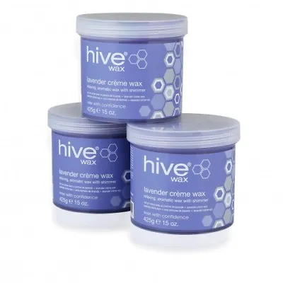 Hive Lavender Creme Depilatory Wax 3 X 425g  3 For 2 Leg Bikini Course Warm • £18.49