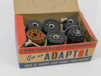 Adaptol Vintage Radio Vacuum Tube Socket Adapter Set + Box (rare) • $45