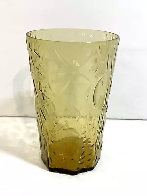 RARE Vintage Decatur Thumbprint Texglass Tumbler Glass Mid-Century Starburst ETC • $14.99