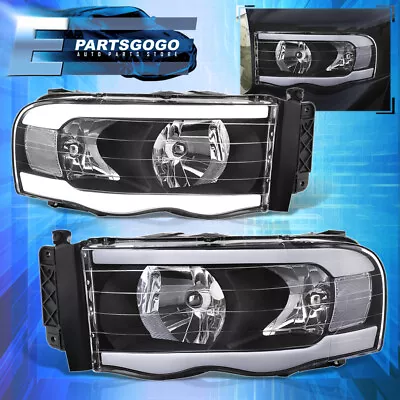 For 02-05 Dodge Ram 1500 03-05 2500 Black LED DRL Headlights Lamp Assembly LH+RH • $166.99