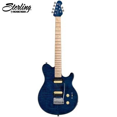 Sterling By Music Man SUB Series Axis Flame Maple Electric Guitar Neptune Blue • $449.99