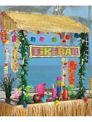 £31.99 • Buy Table Top Tiki Hut Bar Hawaiian Pool Party BBQ Honalulu Luau Hula Caribbean Maui