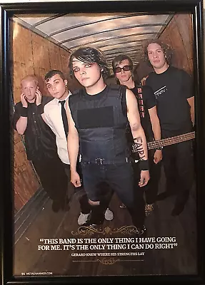 A4 Framed MY CHEMICAL ROMANCE Magazine  Poster MH11#+ • £7.99