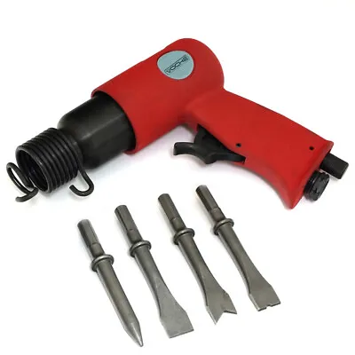 Voche Pro Red 150mm Air Hammer Chisel + 4 X 120mm Chisels • £16.99