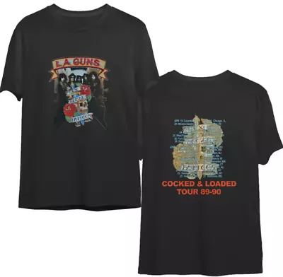 Vintage 1989 LA Guns Cocked & Loaded Tour T-shirt • $18.99
