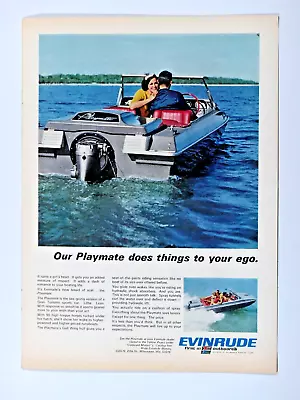 Evinrude Playmate Does Things To Your Ego Vintage 1966 Original Print Ad 9 X 11  • $5.95