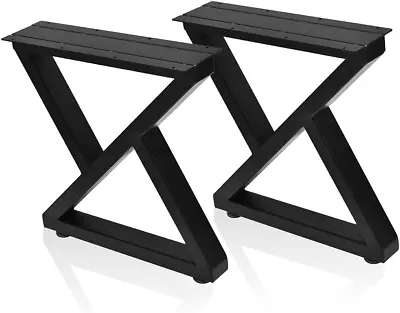 Taelakeni 16 Inch Metal Bench Coffee Table Legs Set Of 2 Black • $46.83