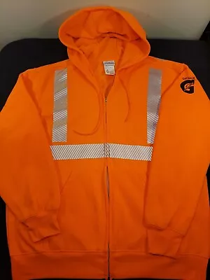 Gatorade Wear Guard Full Zip Hooded Sweatshirt Men's XL Orange Reflective  • $39.99